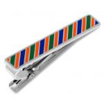 Varsity Stripes Blue, Green, and Orange Tie Clip.jpg